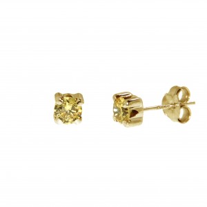 Gold earrings 10kt, 11-4BO